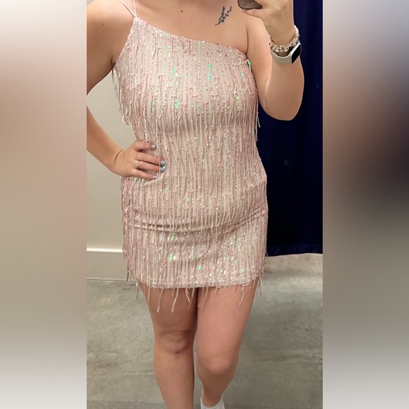 BRAND NEW - NEVER WORN - TAGS STILL ON - SPARKLY SEQUIN WINDOR DRESS SIZE L - Picture 3 of 5